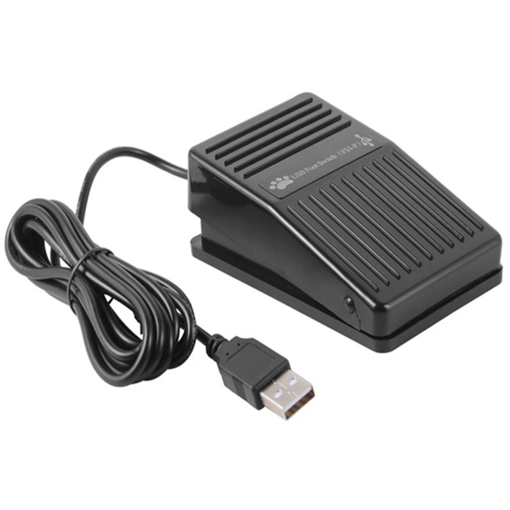

USB Pre-Program Keyboard Mouse Adapter with 2M Cable USB Foot Pedal Control Switch PC Game Pad for Keyboard Mouse PC Laptop