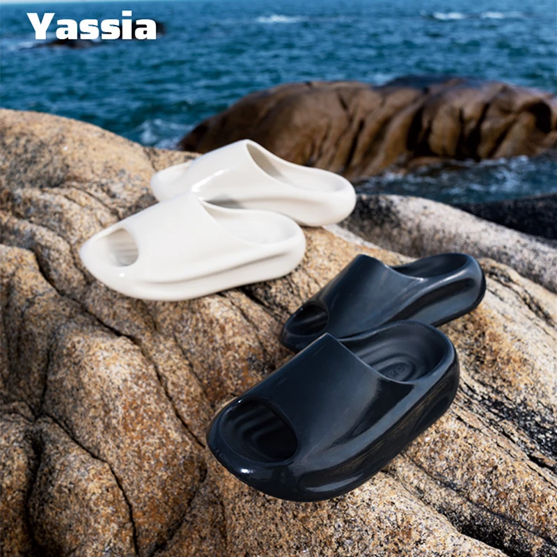 Comwarm 2024 Summer Slippers Men Soft Bottom Indoor Home Platform Sandals Fashion Beach Shoes Couple Non-Slip Bathroom Slides