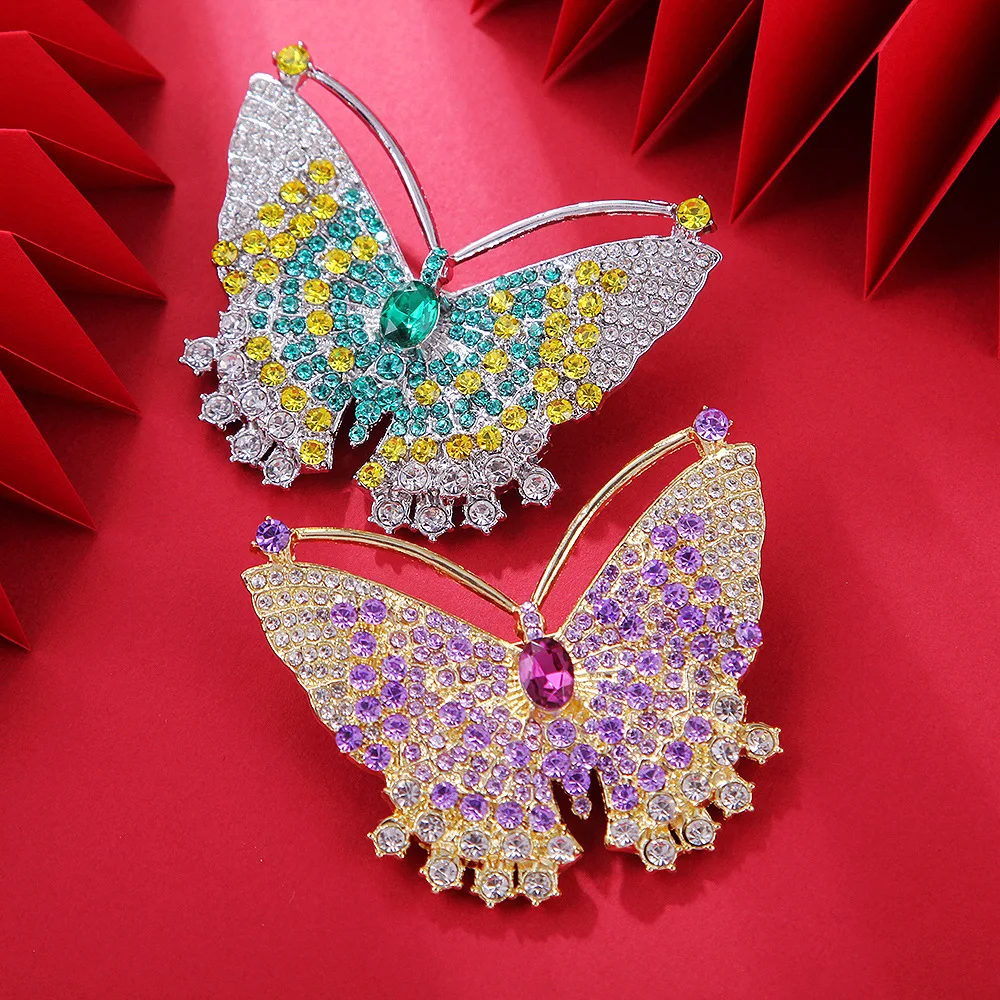 

Noble Style Colorful Butterfly Brooches, Retro Ladies' Pins, Wedding Banquet Clothing And Accessories, Party Jewelry Gifts