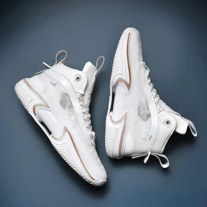 Classic brand basketball training shoes, comfortable and non-slip fitness basketball shoes, mid-top basketball shoes.