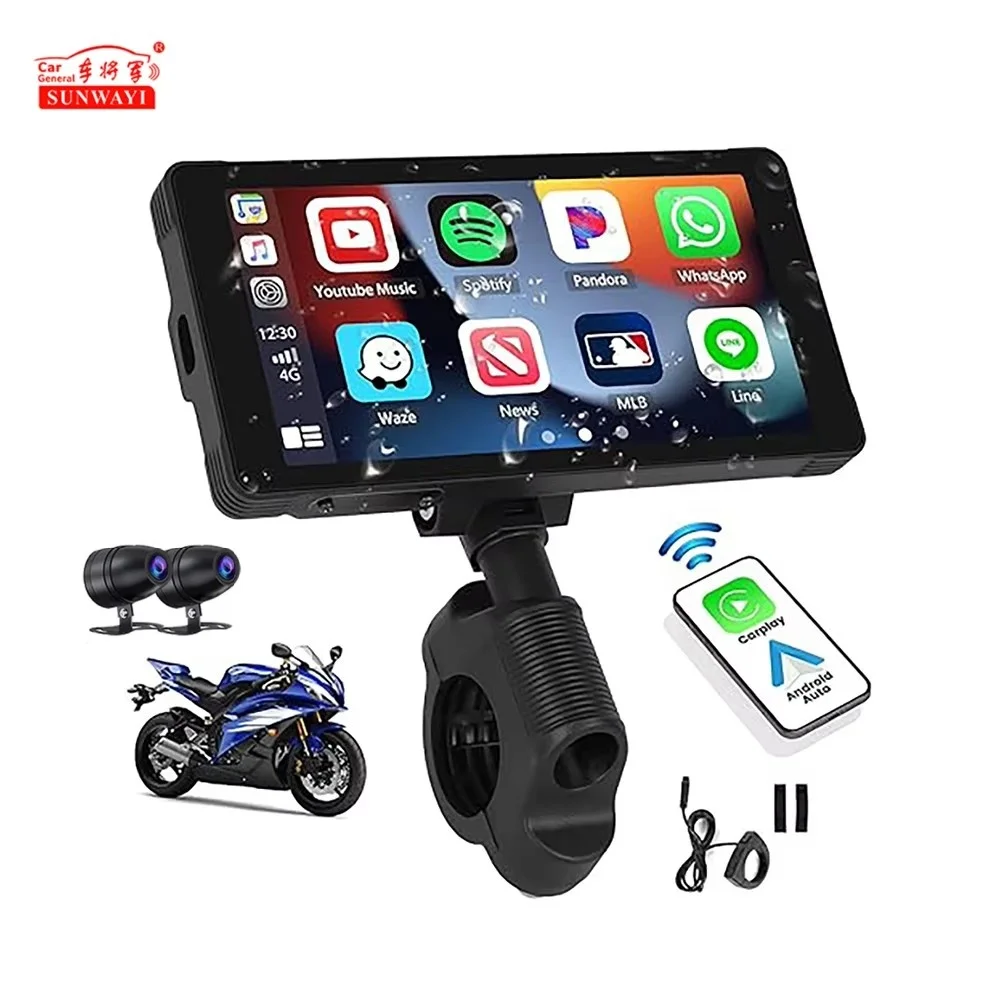 

Ultrathin 5.5 Inch Waterproof Motorcycle Carplay Navigation Android Auto Screen Dashboard Recorder Wireless Smartphone Monitor