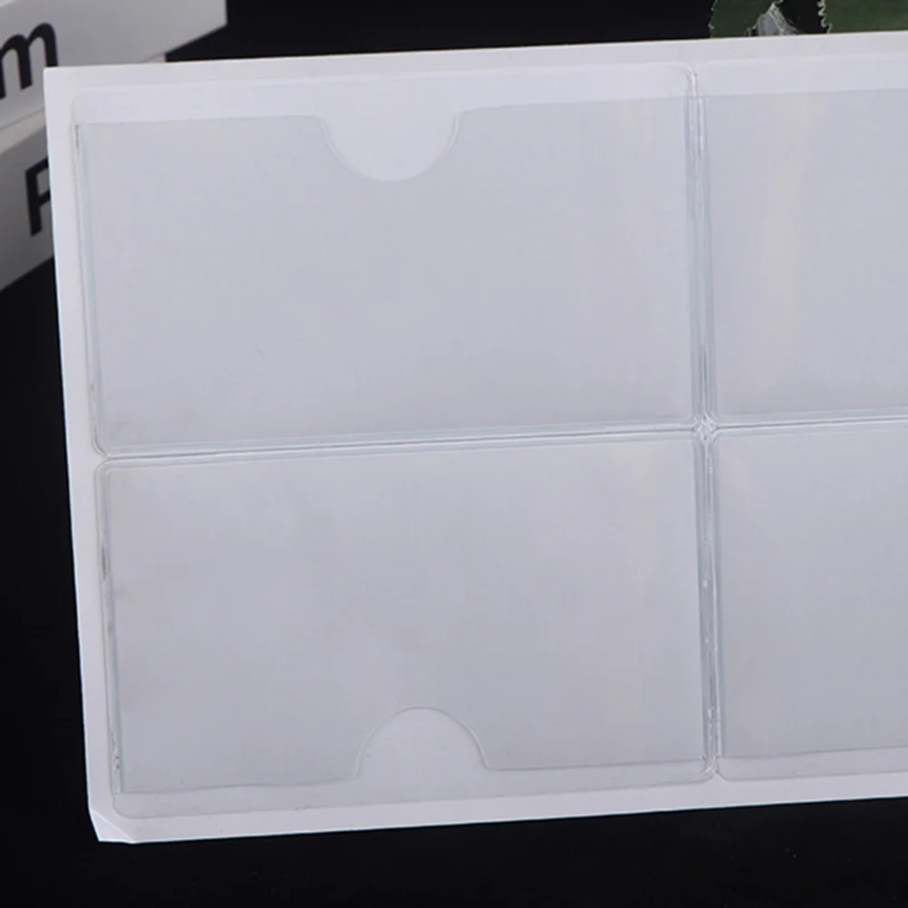 50Pcs Clear Label Pockets Self Adhesive Transparent Film for Cardboard Boxes Packaging Labels Shipping Organizers Index Sleeve