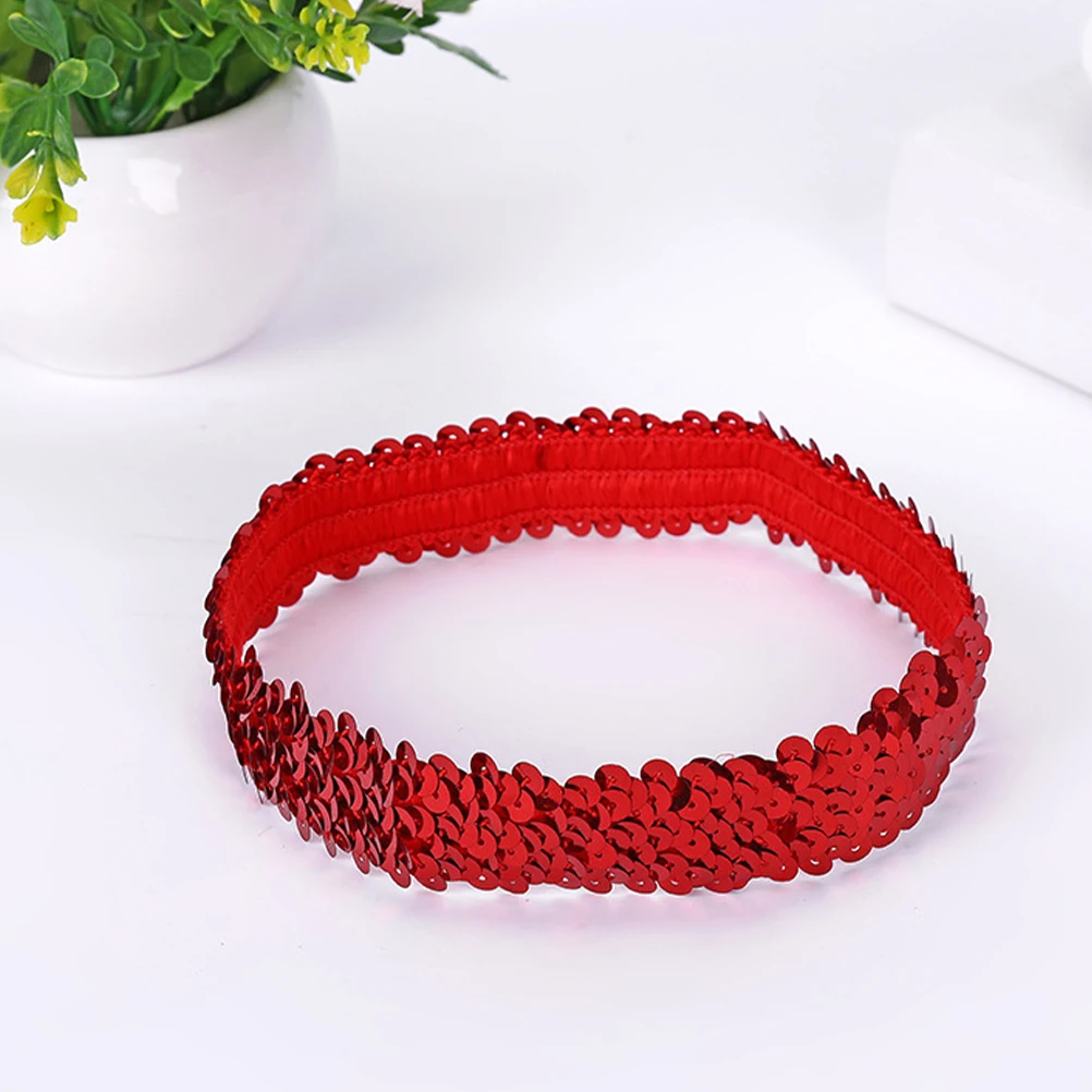 

6pcs Elastic Headbands For Women Sequin Hair Band Holiday Party Festival Headbands Bulk Cosplay Costume Hair Accessories