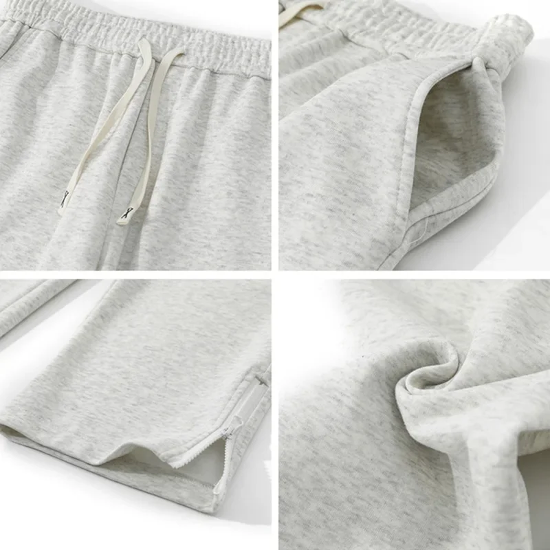 البوب الأسود سراويل تقليدية الرجال Sweatpants المتضخم بنطال ذو قصة أرجل واسعة الرجال الشارع الشهير فضفاض رمادي مستقيم السراويل الرياضية رجالي ركض Trou