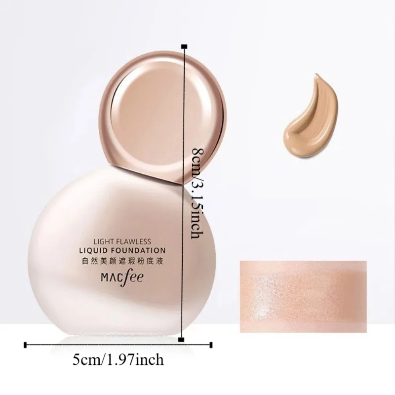 Invisible Pores Liquid Foundation Non-Fluffing Sweatproof Waterproof Foundation 8h Lasting Face Contour Liquid