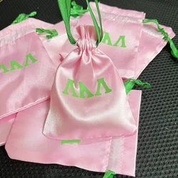 Greek Alphabet Party Girl Gift Pink Gift Bag Greek Charm Wrappable Bracelets Earrings Necklace