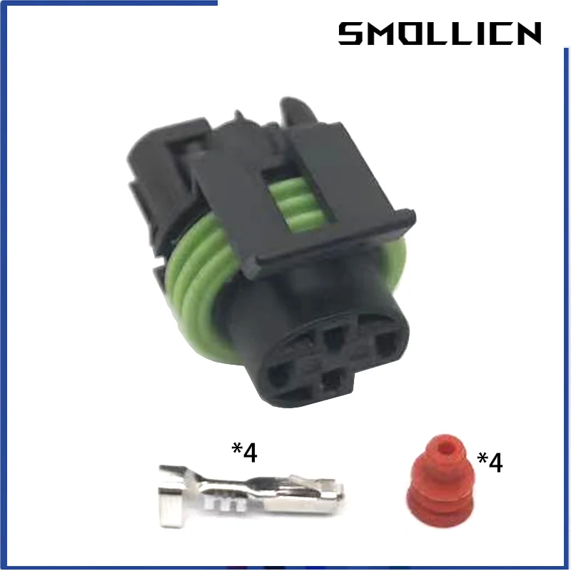 5 Sets 4 Pin 12065298 Car Front and Rear Oxygen Sensor Connector Automobile Exhaust Gas Oxygen Sensor Plug