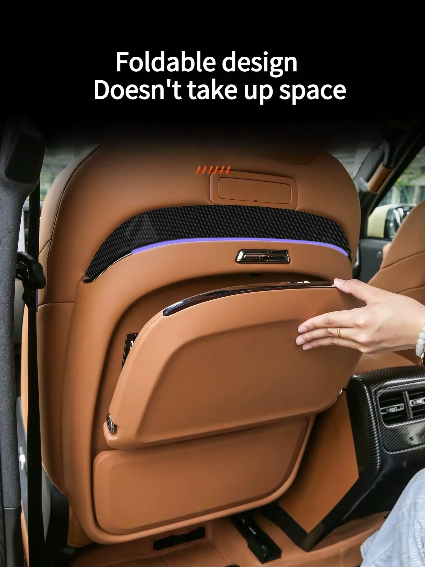 Car Tray Table For Chery ICAR V27 2026 Multifunction Seat Back Small Table Wireless Charging&Ambient Light Foldable Table Board detail image 4
