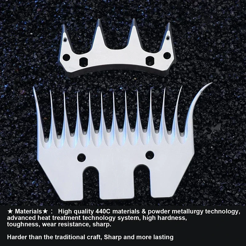13 Curved Tooth Sheep Shear Clipper Replacement Blades for Oster,Lister,Heiniger,Animal Trimmer for Grooming Goats Lambs Llamas