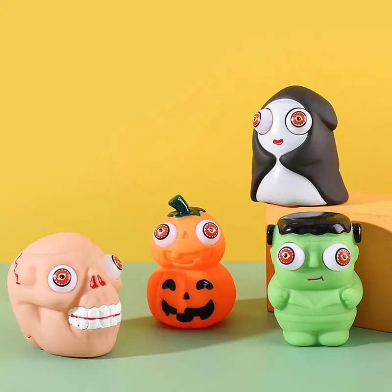 Halloween Eye Pop Squeeze Toy Fun Squeezy Stress Relief Toys For Kids Fun Eye Popping Squeeze Toy Non-Candy Trick Or Treat