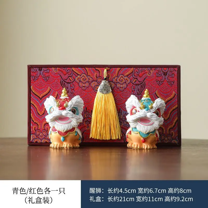 

Декоративная фигурка-талисман в китайском стиле: танец львов, приносящий удачу, из смолы.