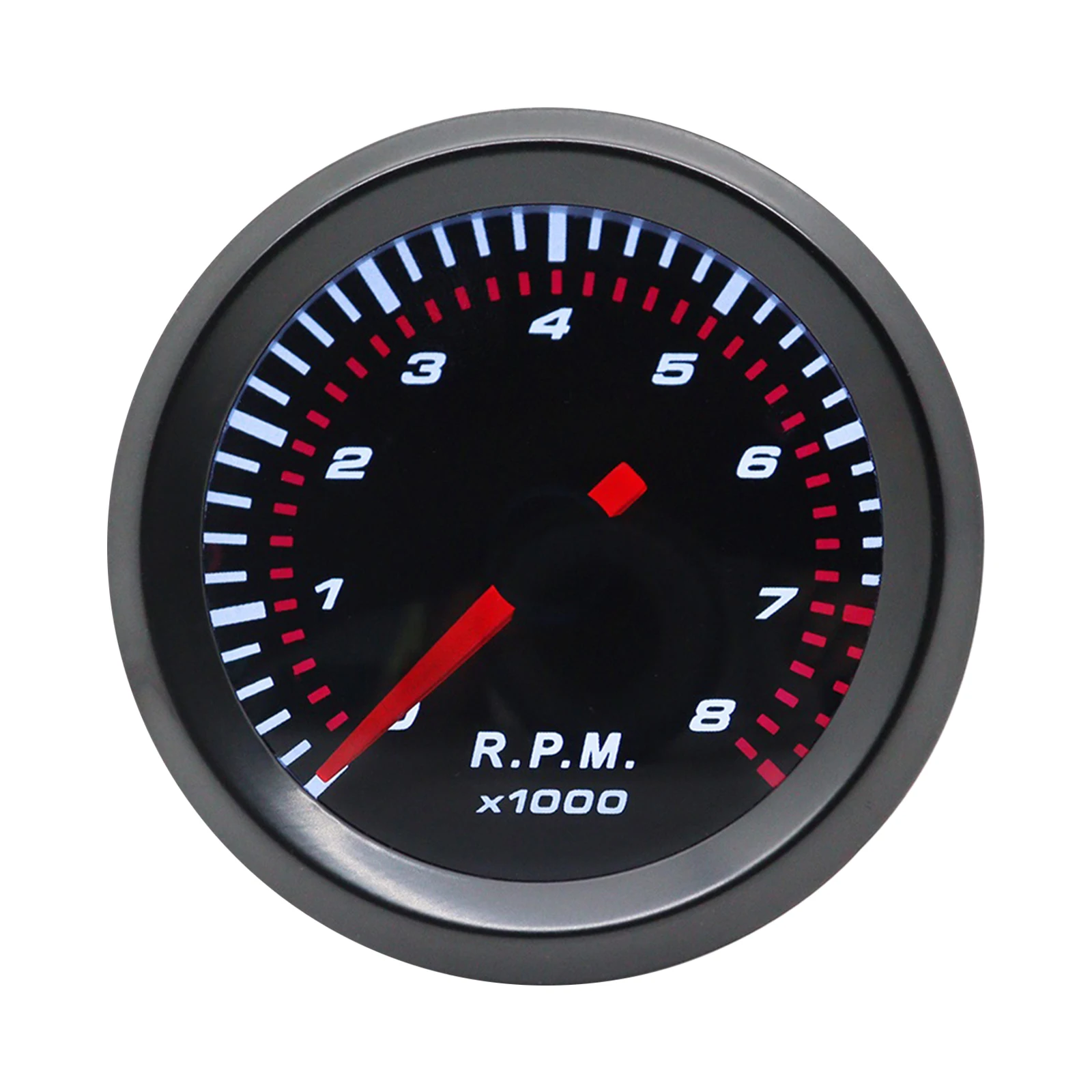 Car Tachometer 55mm RPM Gauge Tachometer for Car 8000 RPM Gauge Tachometer 55mm Diameter for 1 to 8 Cylinder Gas Powered Engine