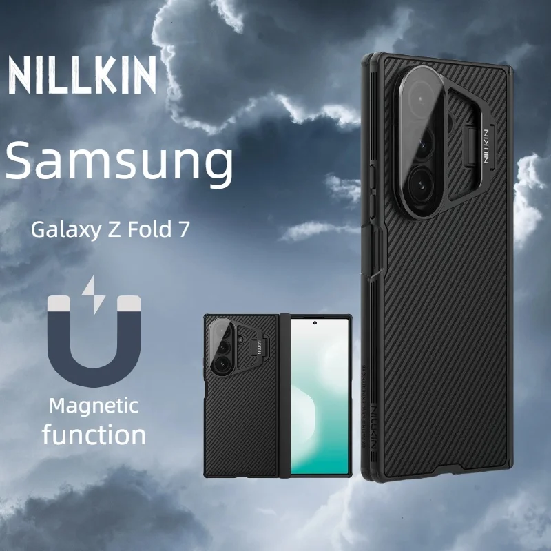 

Чехол MagSafe для Samsung Galaxy Z Fold 7, магнитный чехол NILLKIN CamShield с держателем для телефона, чехол для камеры Samsung Z Fold7
