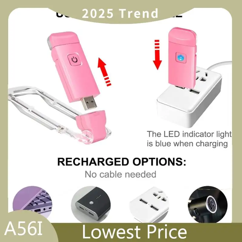 

USB Rechargeable LED Bookmark Book Lamp Flexible Bright Clip On Book Lights Mini Night Light For Eye Protection