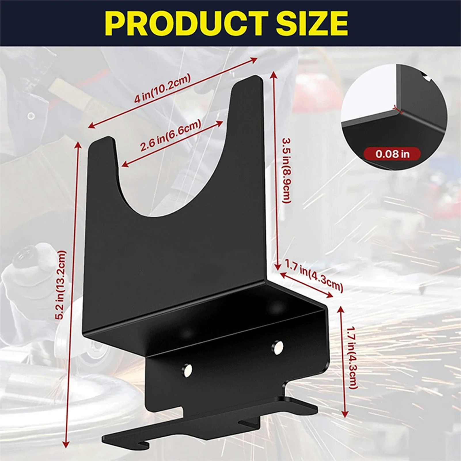 1/2Pcs Winkel Grinder Halter Mehrzweck Wand-montiert Aufhänger Winkel Grinder Rahmen Werkzeug Winkel Grinder Stehen für geschäfte Werkbank – Detail 7