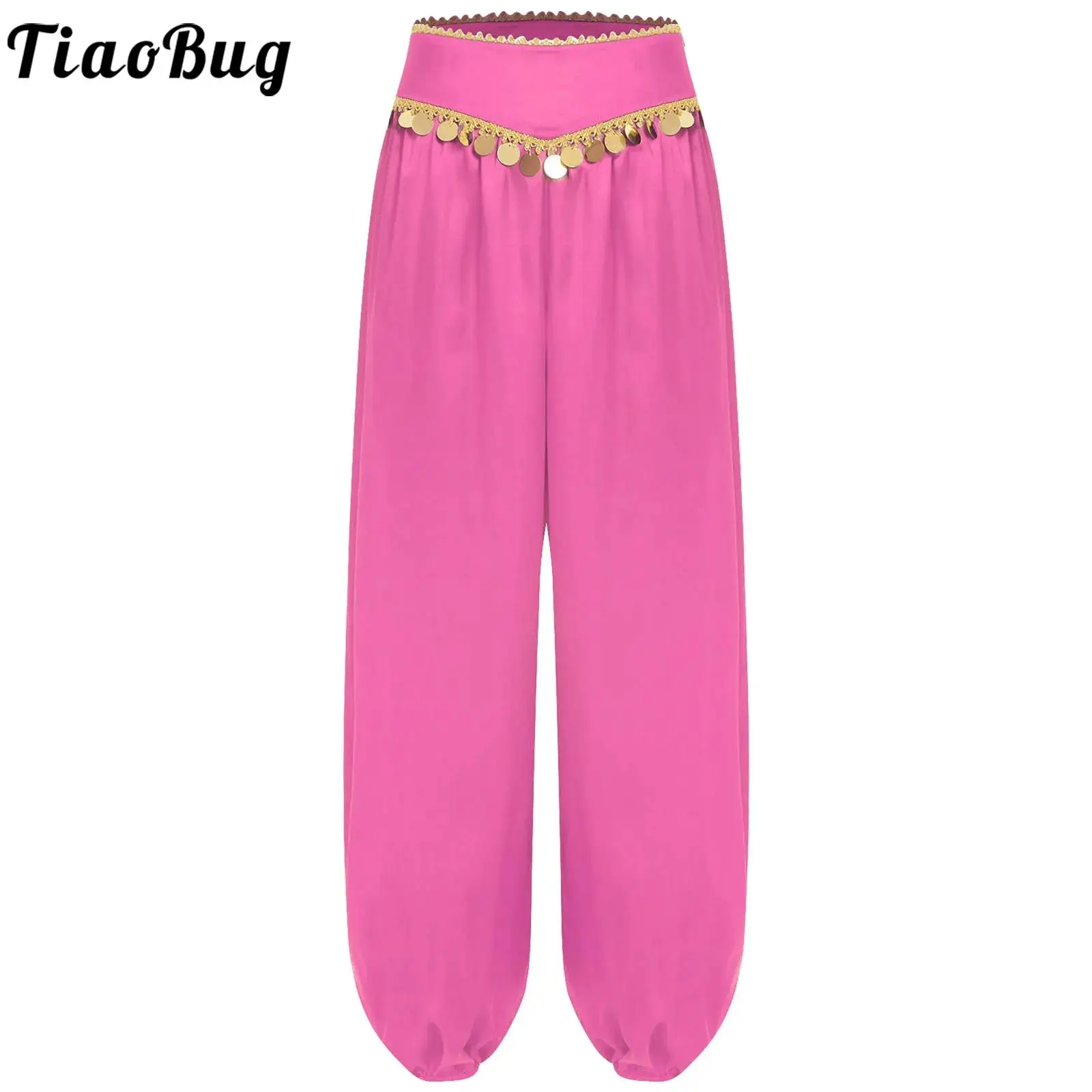 Women India Princess Belly Dance Harem Pants Oriental Indian Girl Dance Performance Costume Stage Halloween Arabian Dancewear