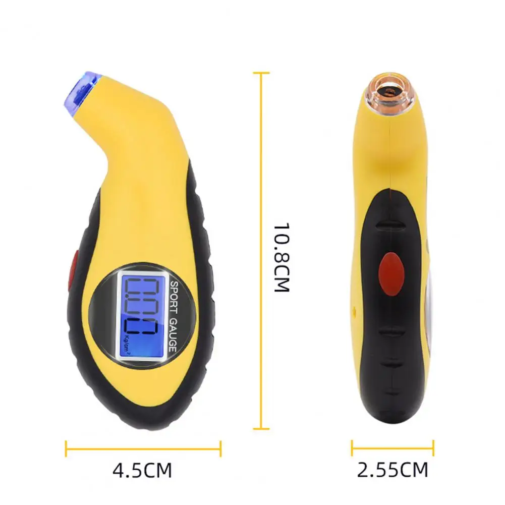 Useful Tire Pressure Gauge Portable Easy to Read Battery Operated Tire Pressure Tester Precise Measurement