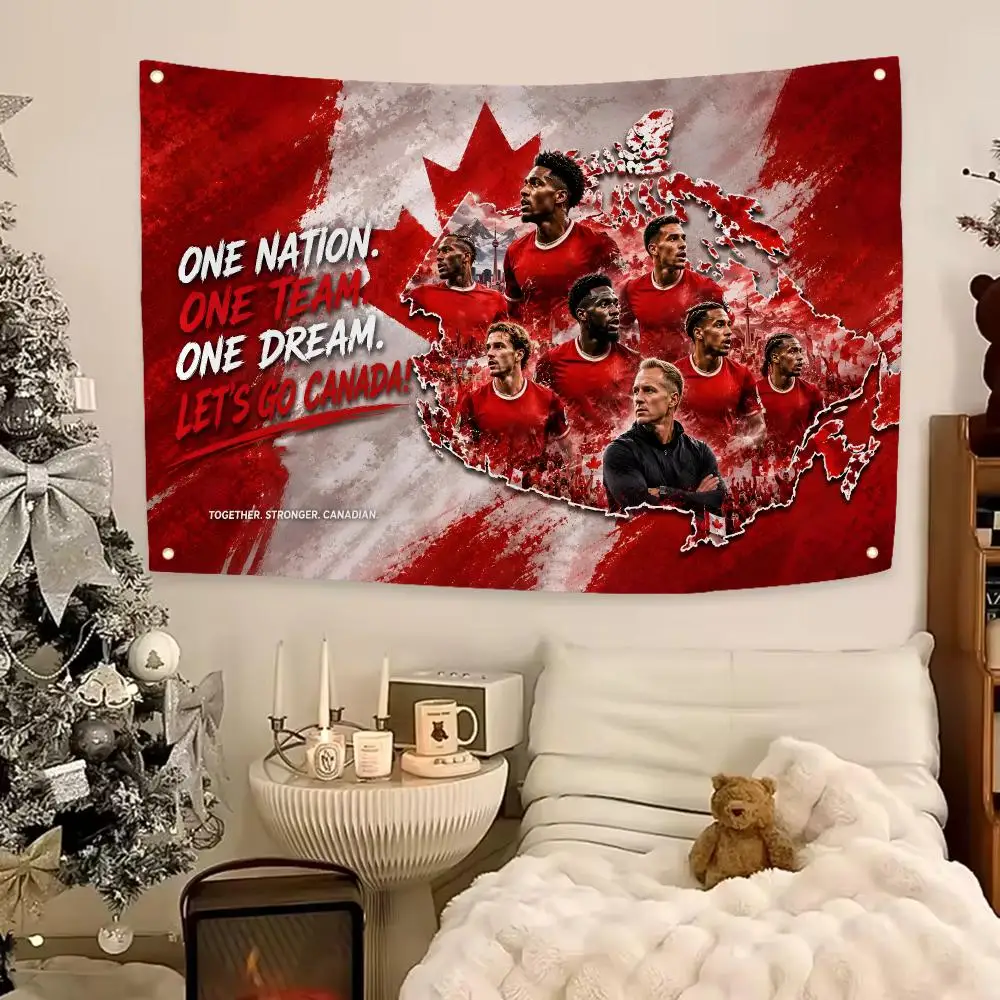 Elite Sports Canadian Football Flags Aesthetic Wall Hanging Flag Banner Bedroom Living Room Home Decor Large HD