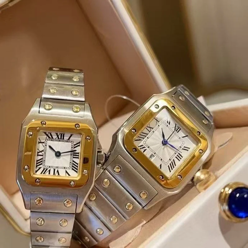 موضة العلامة التجارية ساعات المعصم امرأة فتاة السيدات 29 مللي متر 26 مللي متر مربع نوعية جيدة الصلب المعادن الفرقة اليابانية الكوارتز ساعة فاخرة CT115