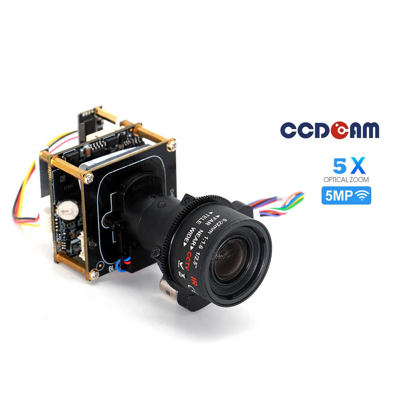 ODM 5MP AI Face Recognition IP Camera Module 6-22mm Motorized Zoom Lens IMX335 Autofocus Security Network Camera Accessories