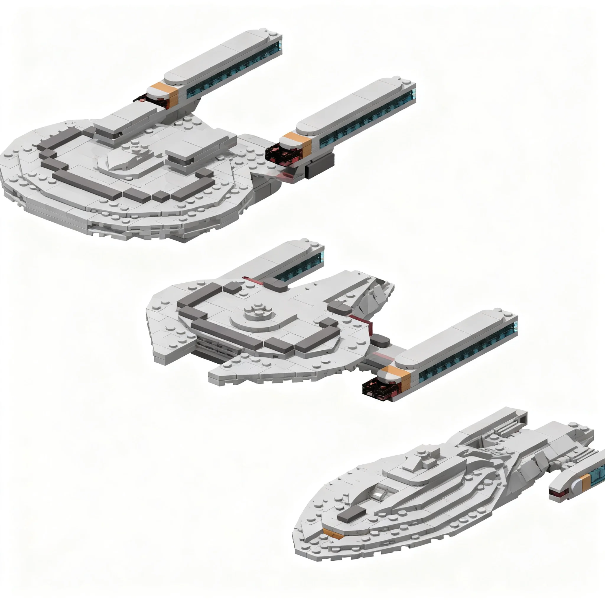 307pcs MOC Space Exodus-Type Starship Model Christmas Gift Collectible Display DIY Assembly Collection And Ideas