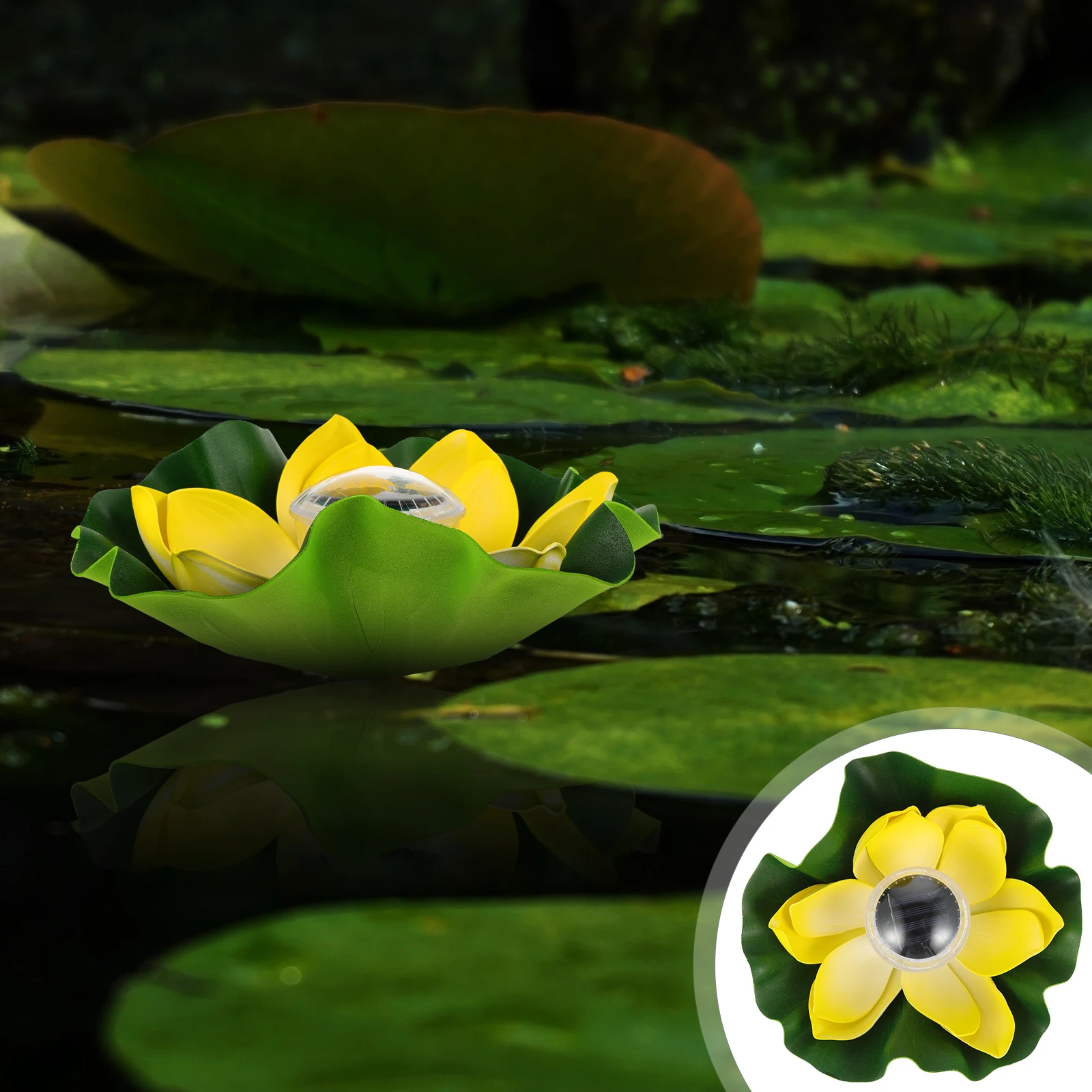 

Lotus Lantern Solar Pond Light Decor Garden Lights Flowers for Decorative