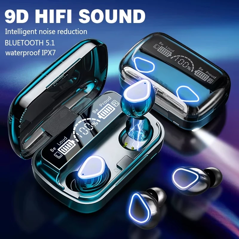 

M10 TWS Bluetooth 5.0 Headphones Charging Wireless Earphones With Mic 9D Stereo Sports Waterproof Earbuds Headset