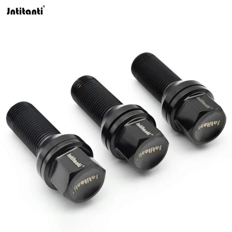 

Титановый колесный болт Jntitanti Gr5 M14x1,5x28-50 мм со свободной конусной шайбой для Volov ZEEKR, Lack&Co