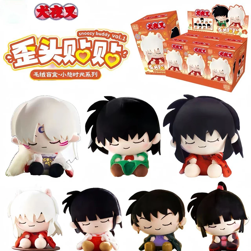 

In Stock Original Hot Anime Inuyasha Blind Box Tilted Head Sticker Snoozy Buddy Vol.1 Mystery Box Toys Children Birthday Gifts