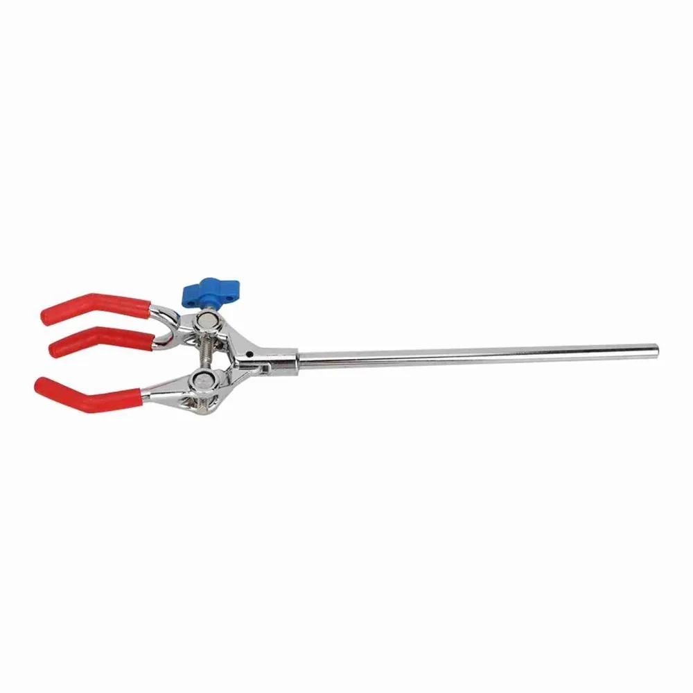 Zinc Alloy Electroplated Laboratory Three Prong Clamp Large Size Rotatable Three Jaw Lab Flask Clamp Adjustable Opening