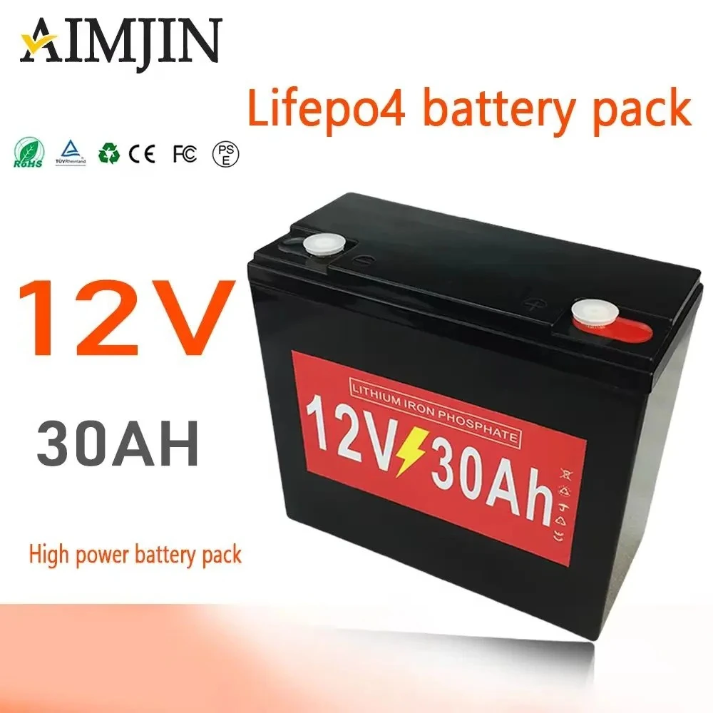 12V 30AH For family solar street lights wind energy storage High performance new battery pack LifePo4 battery With BWS