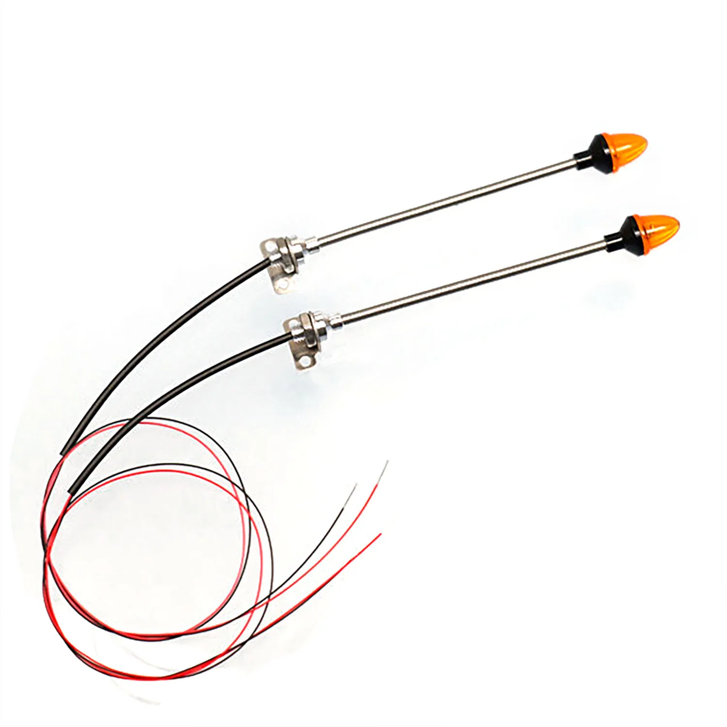 1 Paar LED-Kunststoff-Markierungsleuchten, Seitenwarnleuchten 2,2V-3V, Teile für DIY TAMIYAYA 1/14 RC Traktor, LKW, Bulldozer, Dumper, Auto – Detail 3