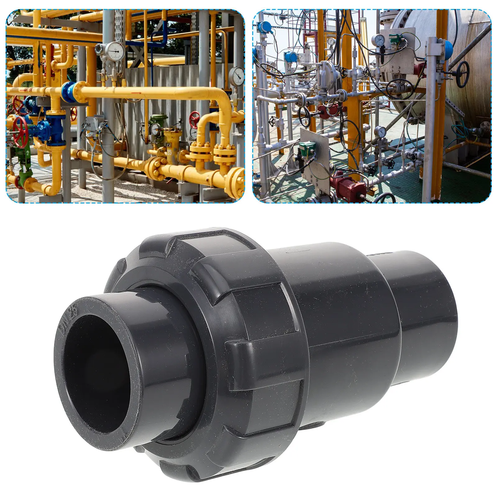 Liquid Transfer Check Valve Plastic Inline One Way Valve For Water Backflow Prevention Piping Plumbing Tool Parts