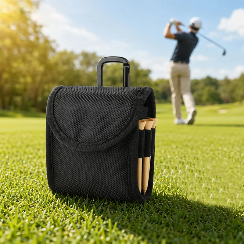 Golf Ball Bag, Multi-Functional Storage Bag with a Hook, Portable Ball Packaging, Ball Pegs, Tools, Outdoor Waist Bag