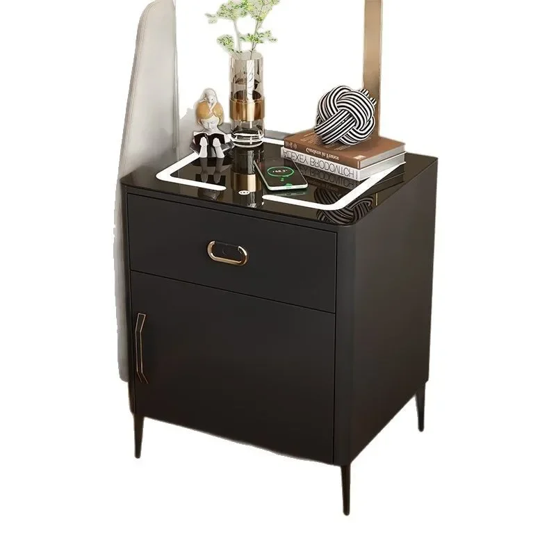 

Steel smart bedside table formaldehyde-free multi-function Bluetooth integrated safe modern