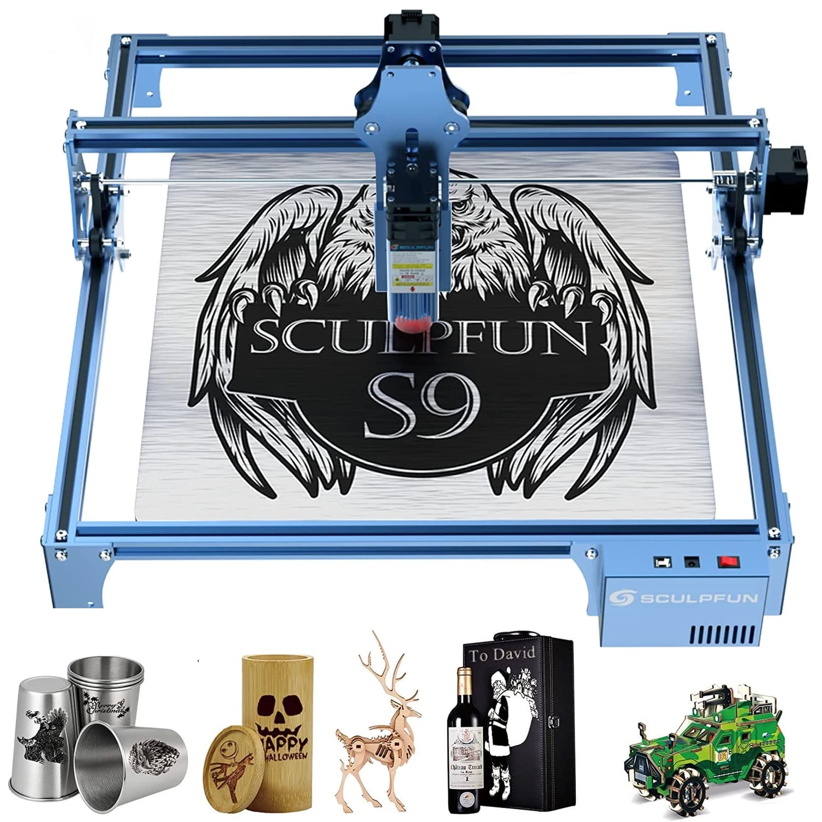 SCULPFUN S9 90W Lazer Marker CNC DIY Logo Wood Diode Laser Engraving Machine