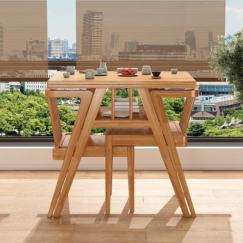 Small apartment casual tea drinking table two chairs reading tea table chair