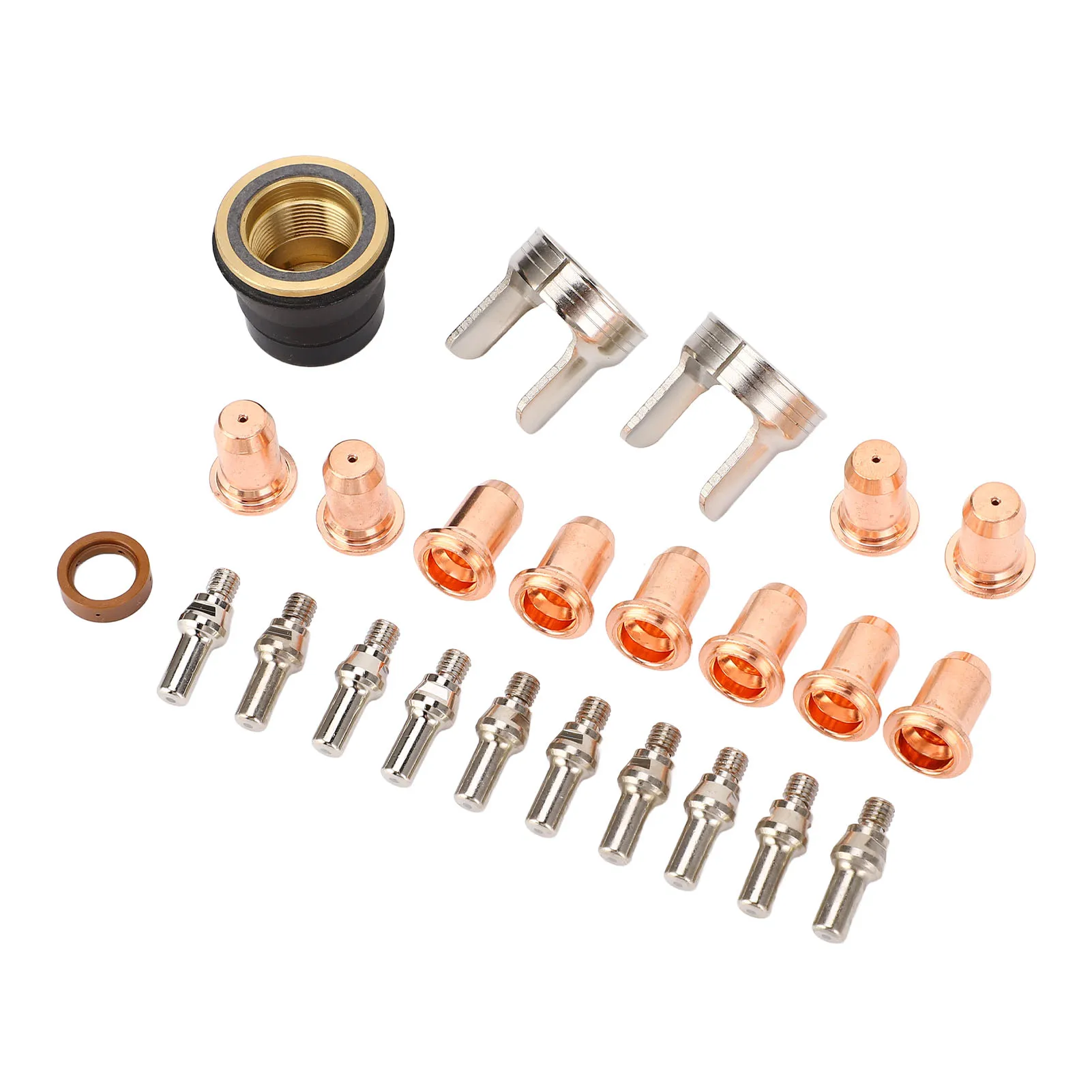 

IPT40 Tip Electrode Kit Plasma Cutter Tip Electrode Nozzle Bracket Cover Set for YESWELDER CUT 55DS Pro CUT 65DS Tip Electrode