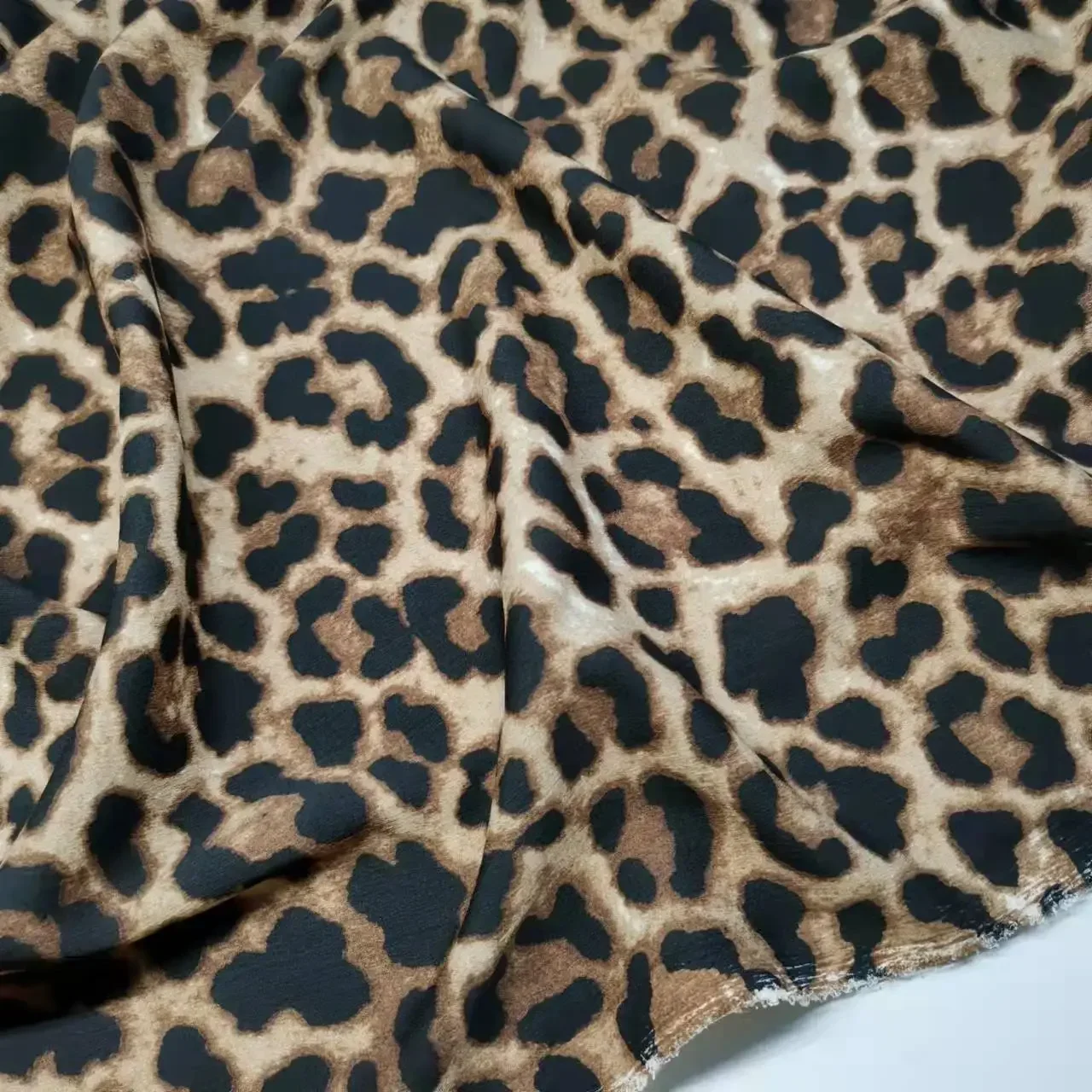 Suknia wieczorowa Leopard szyfonowa tkanina tkanina krepa moda lato materiał oddychający Cosplay DIY Craft tkanina 1 stocznia