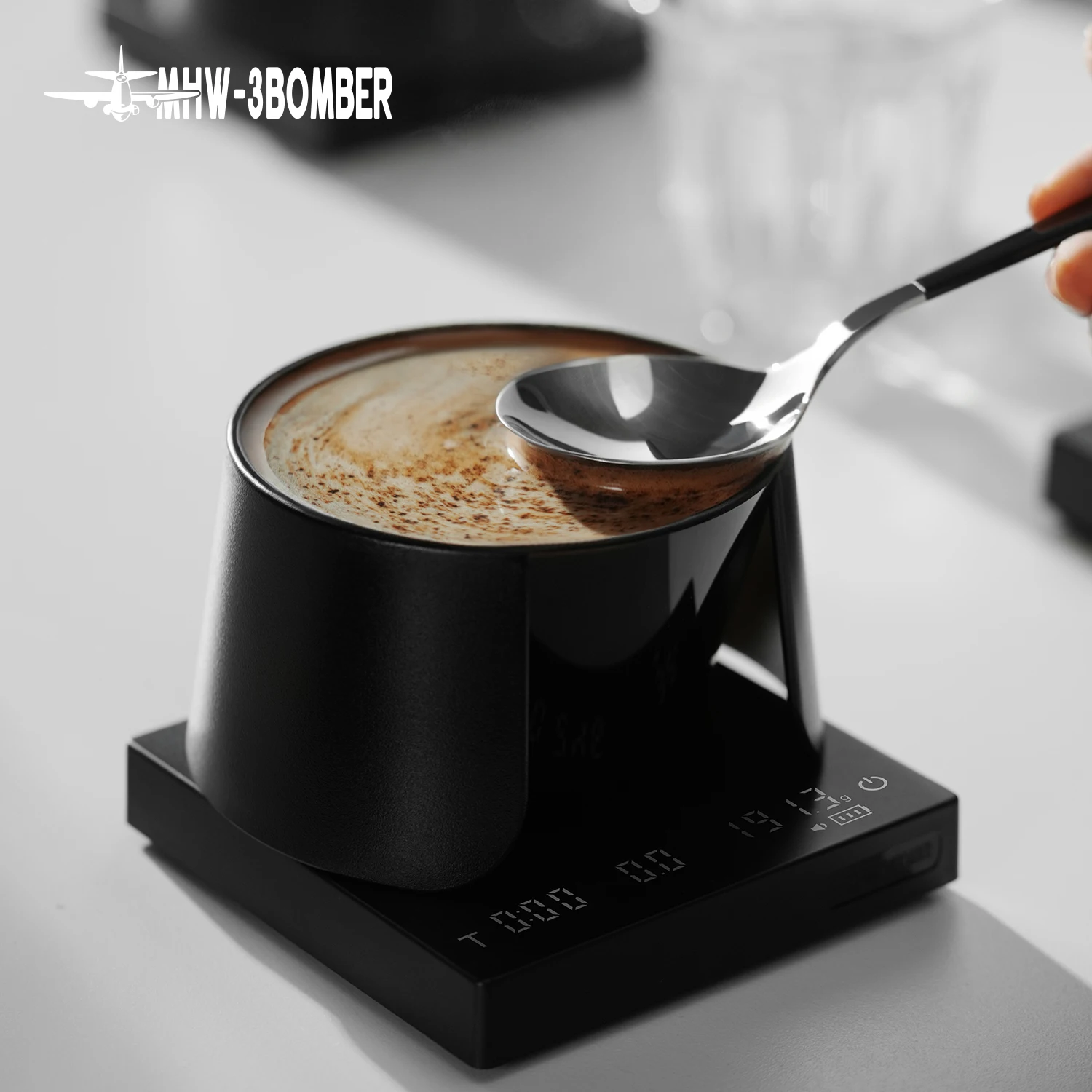 MHW-3BOMBER 커피 컵핑 볼 220ml 전문 커피 테이스팅 컵 PC 소재 바리스타 커피 평가 컵 카페 브루잉 도구