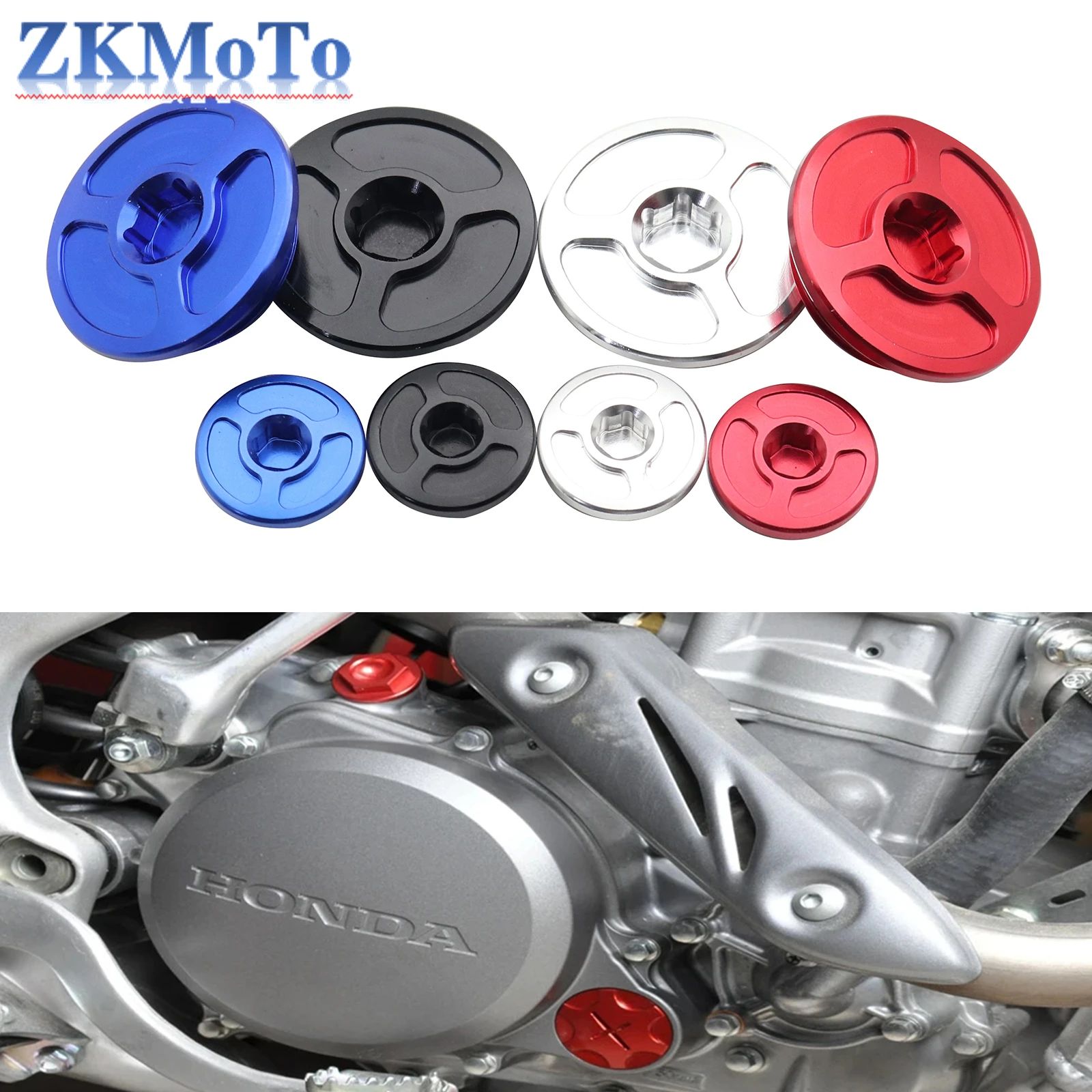 Motorcycle CNC Engine Timing Cover Cap Plug Set For Honda CRF150R CRF230F CRF250R/L/M/RALLY CRF450R/X CRF1000L 2002 2003-2019