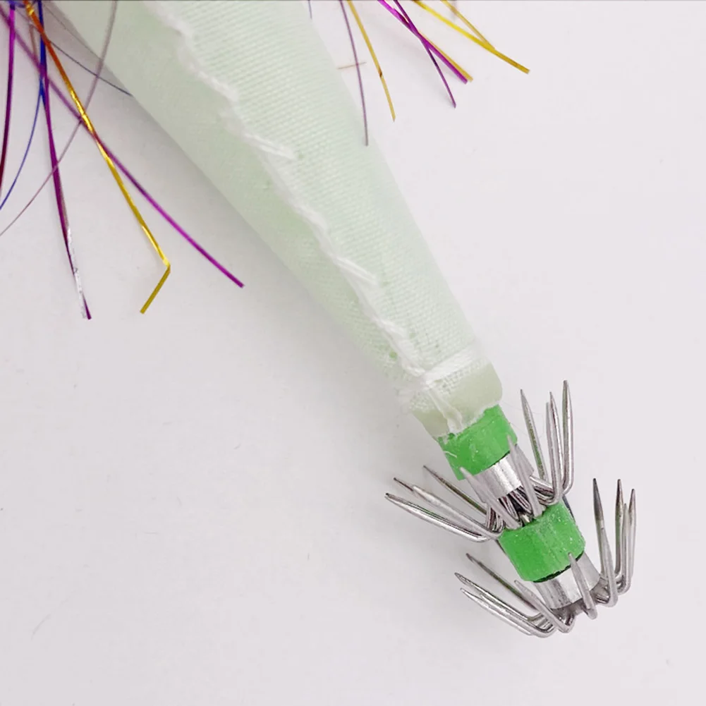 Luminous Isca Artificial Pesca, Isca Falso, Camarão De Madeira, Squid Hook, Fish Hook, Pesca da Carpa, Combater Acessórios, 6g, 8 centímetros