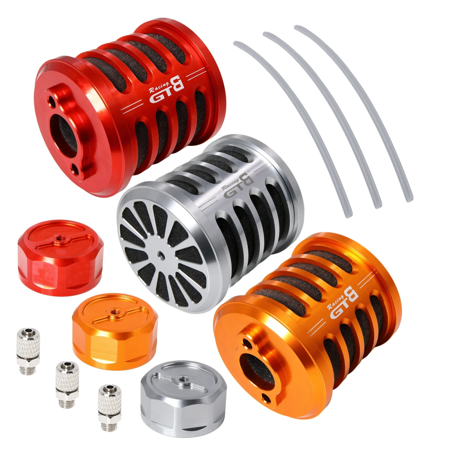 GTBracing Nhôm Lọc Không Khí Bộ Với Nắp Bình Xăng 1/5 RC Xe HPI KM Rovan Baja 5B SS 5SC