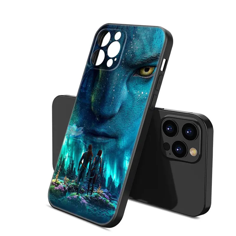 Avatar Film Phone Case For Apple iPhone 12 13 Mini 11 14 15 Pro Max 7 8 Plus X XR XS SE 2020 2022 Black Silicone Case