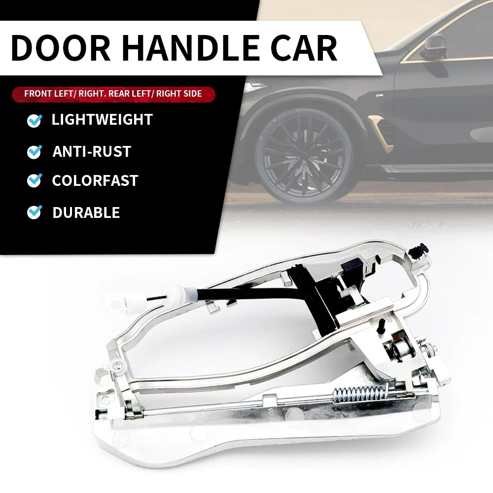 

Для BMW X5 (E53) 2000-2006 гг., внешняя дверная ручка, передняя/задняя/левая/правая 51218243615 51218243616 51228243635 5122824363636