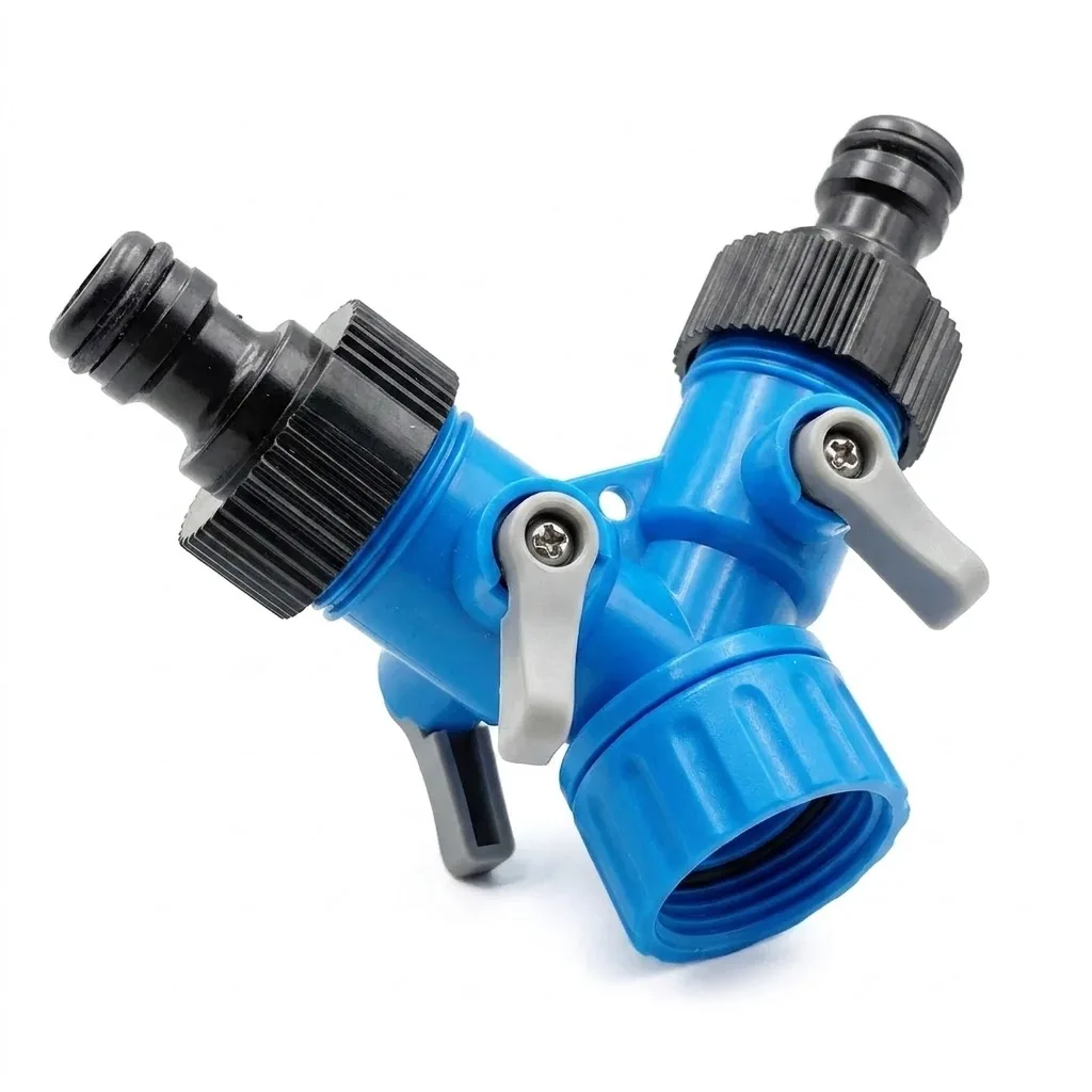 Y Style Water Divider 3/4 Inch Female Thread Premium Garden Irrigation System Car Washing Hose Connector With Smooth Easy Switch