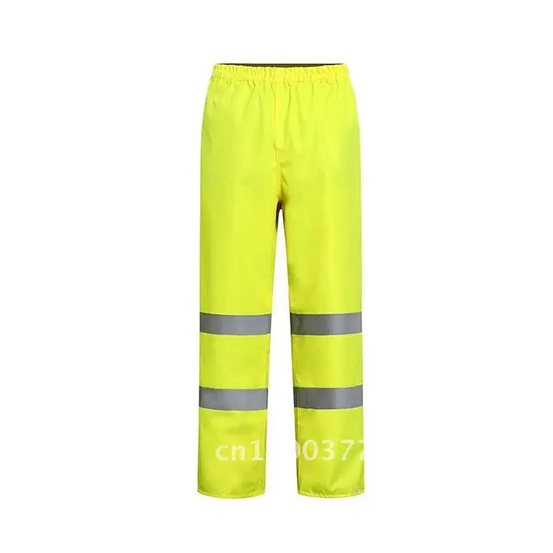 

300DPU Waterproof Outdoor Raincoat Suit with Rain Pants for Traffic Duty Flood Control - Orange/Fluorescent