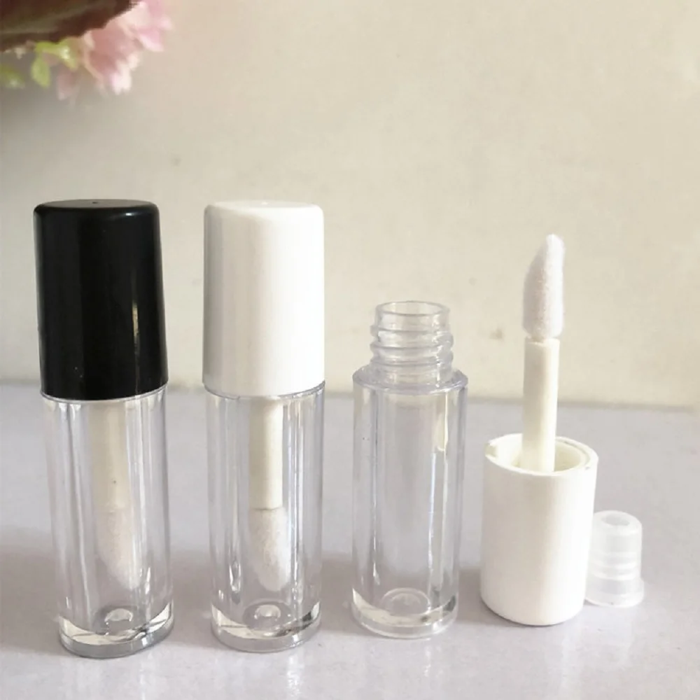 3Ml Lege Lipgloss Buis, Diy Plastic Elegante Vloeibare Lipstick Container, Ronde Lipgloss Lippenbalsem Fles