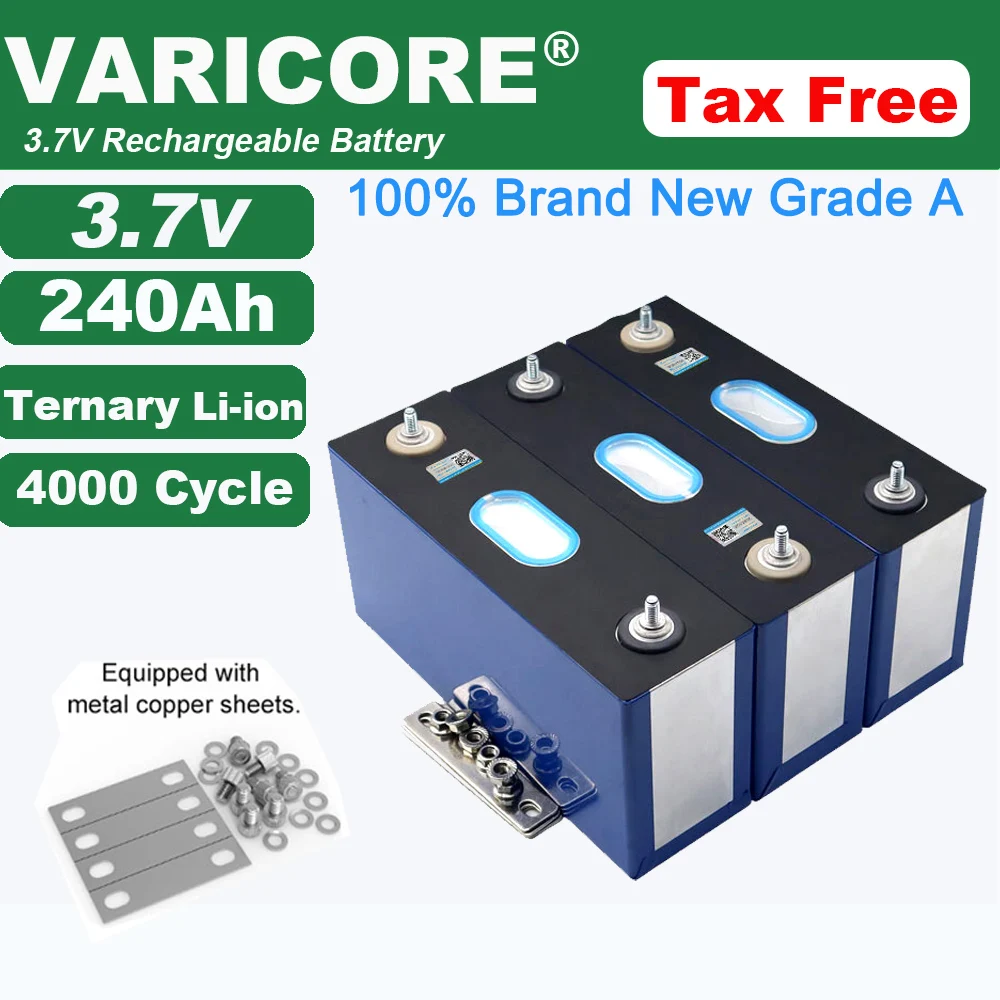 

3pcs 3.7v 240Ah Ternary Lithium Battery Cell for 3s 12v 24v 36V 48V Electric Vehicle Off-grid Solar Wind inverter Tax Free