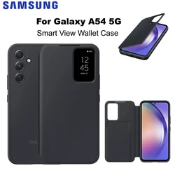 Original Samsung Galaxy A54 5G Smart View Wallet Case for Galaxy A54 S-View Wallet Flip Phone Case Card Holder Slot EF-ZA546